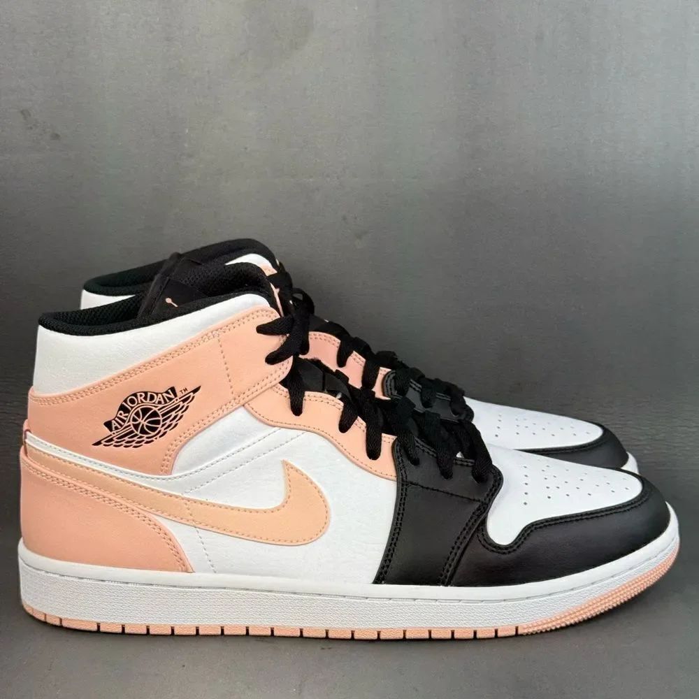 Jordan 1 Mid Arctic Orange Black Toe sneaker shoes men’s size 11
